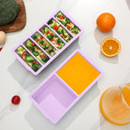 2-Pack Silicone Freezer Trays with Lid, 2 Large 2-Cup(500ml) & 6 Small 1/2-Cup(125ml) Soup Freezer Container Molds, Ice Cube Tray For Meal Prep & Freezing Soup, Stews, Sauces, Oven & Dishwasher-Safe