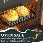 Cooling Racks for Cooking and Baking - 8.5"x12" Oven Safe Premium Stainless Steel Heavy Duty Baking Rack Tight-Wire, Fits Quarter Sheet Pan for Roasting & Grilling & Cooking - 1 Pack