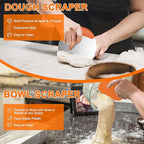 Sourdough Starter Kit,34oz Sourdough Starter Jar,2 X Cotton Rope Banneton Bread Proofing Basket with Bread Lame, Scraper,Sling, Dough Whisk,Perfect Gifts for Bakers Sourdough Bread Baking Supplies