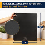 Loftern 14" x 16" Pizza Steel - Heavy-Duty Carbon Steel Baking Plate for Oven, Grill & Pizza Oven - Pro Pizza Stone for Bread, Sourdough, and Crisp Crust Perfection