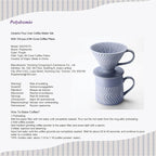 Pour Over Coffee Maker with 100 Sheets of V60 Paper Filter, 15 oz Ceramic Coffee Mug & Ceramic Coffee Dripper, 1 Cup-Single brew coffee set, Purple