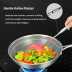 18/8 Stainless Steel Kitchen Utensils Set, 4 PCS 15in Metal Cooking Utensil Gadgets Tools Set with Spatula, Deep Ladle, Skimmer, Slotted Spatula Turner, Dishwasher Safe (4Pack)