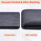 Homaxy 100% Cotton Waffle Weave Kitchen Dish Towels, Ultra Soft Absorbent Quick Drying Cleaning Towel, 13 x 28 Inches, 12-Pack, Dark Grey