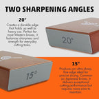 Rolling Knife Sharpener Kit – Manual Kitchen Knife Sharpening Stone System with #400 & #1000 Grit, Diamond Sharpening Tool, 15°/20° Guides & Leather Strop