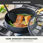 GreenPan Nonstick Reserve Pro 10 Piece Cookware Set, NSF Certified Ceramic, Hard Anodized PFAS-Free Pots & Pans Set with Lids, Stainless Steel Handles, Oven & Dishwasher Safe, Black