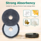 Replacement Parts for iRobot Roomba Plus 405 Combo/505 Combo Robot Vacuum Accessories, 2 Roller Brush, 6 Mop Pads, 4 Filters, 6 Side Brush, 6 Vacuum Bags