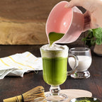 Pink Matcha Tea Set – Japanese Matcha Bowl with Spout, Bamboo Whisk, Scoop, Holder & Strainer – Complete Ceremonial Matcha Kit for Beginners & Gift-Giving
