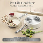 Gotham Steel Hammered 15 Pc Ceramic Cookware Set Nonstick, Deep Pots and Pans Set Non Stick with Induction Cookware, Cooking Utensils & Steamer, Non Toxic PFOA PFOS Free, Oven & Dishwasher Safe