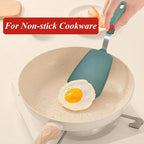 Silicone Spatula Turner, Pancake Spatulas for Nonstick Cookware Pan, Heat Resistant 600°F, Thin Flexible Large Cooking Spatula for Kitchen Use, Flipper for Omelette Egg Fish, Dishwasher Safe