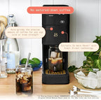 Beautiful Perfect Grind Programmable Single Serve Coffee Maker with Touch Display and Integrated Burr Grinder, Auto Coffee Strength Selection, 64oz Water Reservoir (Black Sesame)