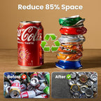 Can Crusher with Auto-Drop Recycling System | Built-In Bottle Opener | 8-16oz Capacity | Includes Kitchen Storage Bag | Heavy Duty Metal Design, Space-Saving & Hands-Free Operation- Halloween gifts