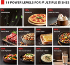 TOSHIBA Small Microwave Oven with 11 Power Levels, ChefDefrost, Sound On/Off & Eco Mode, 0.7 Cu Ft, 700W, Black, MM-EM07PA(BK)