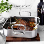 Hestan Provisions – 14.5" Classic Clad Roaster with Stainless Steel Rack