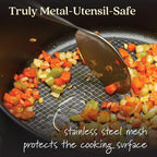 Anolon X Hybrid Nonstick Induction Saute Pan With Lid, 3.5 Quart - Charcoal Gray