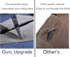Knife Roll, Knife Cases Organizer-Durable Waxed Canvas With Cut Resistant Lining -5 Pockets (Khaki)