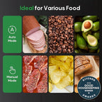 FRESKO Vacuum Sealer Machine with Automatic Bag Detection, Double Heat Seal, Compact Food Sealer, Easy to Use, Starter Kit