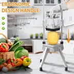 WICHEMI Commercial Chopper Vegetable Cutter Fruit Dicer Commercial Onion Chopper Professional Food Dicer Heavy Duty Stainless Steel Cutter for French Fry Tomato Potato Peppers Mushrooms (3/8")
