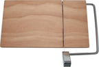 SlidingSusan Cheese Cutting Board - 11” Beech Wood with Silver Stainless Steel Slicer - Charcuterie Block for Hard & Soft Cheeses, Butter, Meat – Heavy Duty Handheld Kitchen Tool