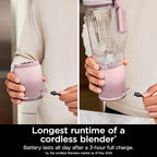 Ninja BC251PK Blast Max Personal Cordless Blender for Smoothies, Blend, Ice Crush, 22 oz. Twist & Go Vessel, Pink - Certified Refurbished