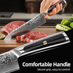 Sunnecko 8 Inch Chef Knife Professional, Sharp Kitchen Knife Damascus Chefs Knife Vg10 High Carbon Stainless Steel