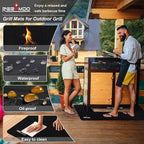 Large 70 X 48 Inch Under Grill Mats for Outdoor Grill,Double-Sided Fireproof Grill Pad, Waterproof/Oil-proof,BBQ Mat for Protector Deck and Patio,Griddle Accessories Compatible With Blackstone