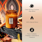 Voluspa Baltic Amber, Large Candle Jar, 18 oz, 100 Hour Burn Time, Coconut Wax for Clean Burning, Handcrafted in the USA
