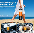 Personal Size Portable Blender for Shakes & Smoothies, 16oz Mini Small Smoothie Blender with On Go Lid & Sip Lid, 26000RPM Rechargeable Cordless Electric Blender for Travel Gym Office