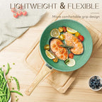 Innerwell Nonstick 11 Inch Skillet, Aluminum, Ergonomic Handle, Non-Toxic, Safe, Healthy, Easy Clean, Suitable for All Stovetops