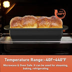 2 Packs of Collapsible Silicone Bread Loaf Pan with Metal Reinforced Rim Support - Nonstick Silicone Baking Mold for Homemade Loaf, Bread and Meatloaf - (9"x4"x2.5", Black, 2 Pieces)