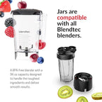 Blendtec Original Designer Series Blender and 90 Oz WildSide+ Jar - Kitchen Blender Bundle - Red
