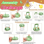Bento Lunch Box for Kids with 8oz Soup Thermo,Kids Leakproof Lunch Food Containers with 4 Compartment,Kid Insulated Thermo Hot Food Jar for School,Trvael-Green