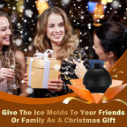 Baseball Ice Cube Mold 2.5 Inch Large Silicone 3D Baseball Ice Cube Molds Fun Shapes Novelty Baseball Cube Molds Christmas Gifts for Cocktails, Bourbon, Brandy, Whiskey (1, Baseball)