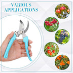 Chumia 30 Garden Flower Shears Pruning Scissors Heavy Duty Plant Scissors Trimming Garden Clippers Hand Tree Pruner for Yard Gardening Plants Hedge Flower Tree Cutting Secateurs (Blue)