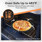 Frying Pan Splatter Screen | USA Brand | 13-Inch Black, Fit Pans (12" to 13") Silicone Grease Splatter Guard for Frying Pan and Stove by Beckon Ware