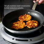 Hestan ProBond Forged TITUM - Professional Clad Stainless Steel, Nonstick, Frying Pan, (8.5-Inch), Induction Compatible, Made without PFOAs