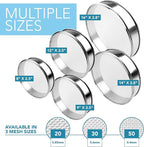 Stainless Steel Flour Sifter Fine Mesh Round Flour Sieve for Baking 8" Diameter x 2.5" High; 30 Mesh (Hole Size 0.6mm)