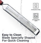 Deiss PRO Citrus Zester & Manual Cheese Grater - Parmesan, Lemon, Ginger, Garlic, Nutmeg, Chocolate - Sharp Stainless Steel Blade - Dishwasher Safe