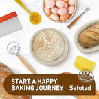 Banneton Bread Proofing Basket, Round and Oval Sourdough Starter Kit with Two Bread Slings and 27×19in Silicone Baking Mat Bread Making Tools Set, Gift for Family Lovers or Friends