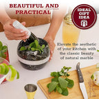 Gusto Nostro Natural Marble Mortar and Pestle Set | 5 Inch - 2.5 Cup Large Mortar Pestle Set for Grinding Herbs, Nuts, Grains | Pesto Grinding and Guacamole Stone Bowl | Marble Spice Crusher