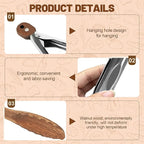 Wooden Tongs for Cooking, Multi-Purpose for Tossing Salads, Grilling, Flipping Food & Serving Bread - Strong Grip Walnut Wood Tips, Heat Resistant & Non-Deforming (7inch)