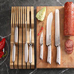 Cangshan HELENA Series German Steel Forged BBQ Knife Set (White, 8-Piece In-Drawer Set)