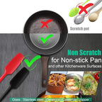 2 Pieces Long Handle Silicone Jar Spatula Kitchen Scraper Spatula Non-Stick Rubber Silicone Scraper for Jars, Smoothies, Blenders Cooking Baking Stirring Mixing (Black)