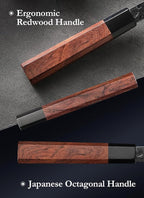 HEZHEN Kiritsuke Knife, 5.8 Inches Small Chef Knife, 3 Layers High Carbon Clad Steel, Composite Forging Steel Paring Knife, Redwood Octagonal Handle