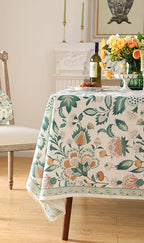 patdrea Designer French Green Small Square Table Cloth,Vintage Italian Floral Country Linen Tablecloth,Wrinkle Free Decor Cover for Kitchen,Dining,Christmas,Party,Thanksgiving,55"x55"-Tree Life