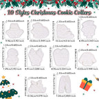 Flycalf Christmas Cookie Cutters Bell with Plunger Stamps Holiday PLA Baking Accessories Cutter Molds Gifts Decorative Party 3.5" Kitchen Cake Supplies
