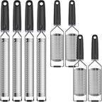 8Pcs Stainless Steel Grater for Different Food Grater with Non-Slip Handle for Vegetables Cheese Shredder and Lemon