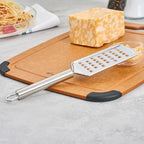 Restaurantware-German Standard Coarse Handheld Graters, 24 Flat Cheese Graters - Dishwashable, Durable, Stainless Steel Food Grater With Handle, Suitable For Potato, Carrot, Hard Cheese, And, More