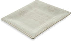 Carlisle FoodService Products Grove Reusable Plastic Plate Square Plate with Rim for Home and Restaurant, Melamine, 8.5 Inches, Buff, (Pack of 12)
