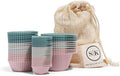 The Silicone Kitchen Reusable Silicone Baking Cups Gift Set Bundle, 24 Regular, 12 Jumbo, 24 Mini, Pink, Blue, Gray