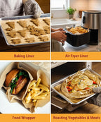 200 Pcs Parchment Paper Sheets, 12x16.5 Inch Precut Non-Stick Unbleached Parchment for Baking, Cookie, Cooking and Bread, Fits Half Sheet Pans